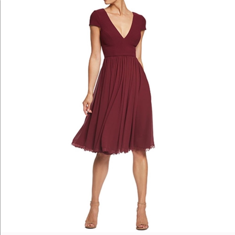 Dress the Population Corey Burgundy Dress